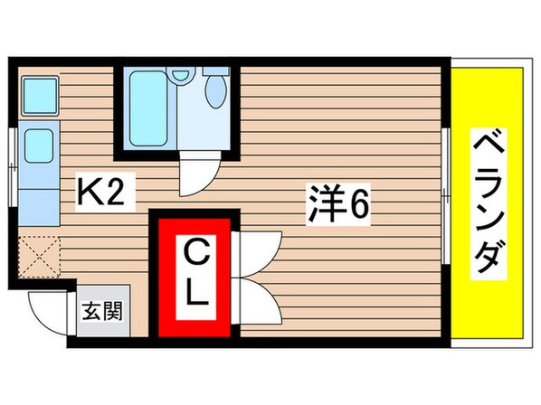 ハイツ山喜の物件間取画像